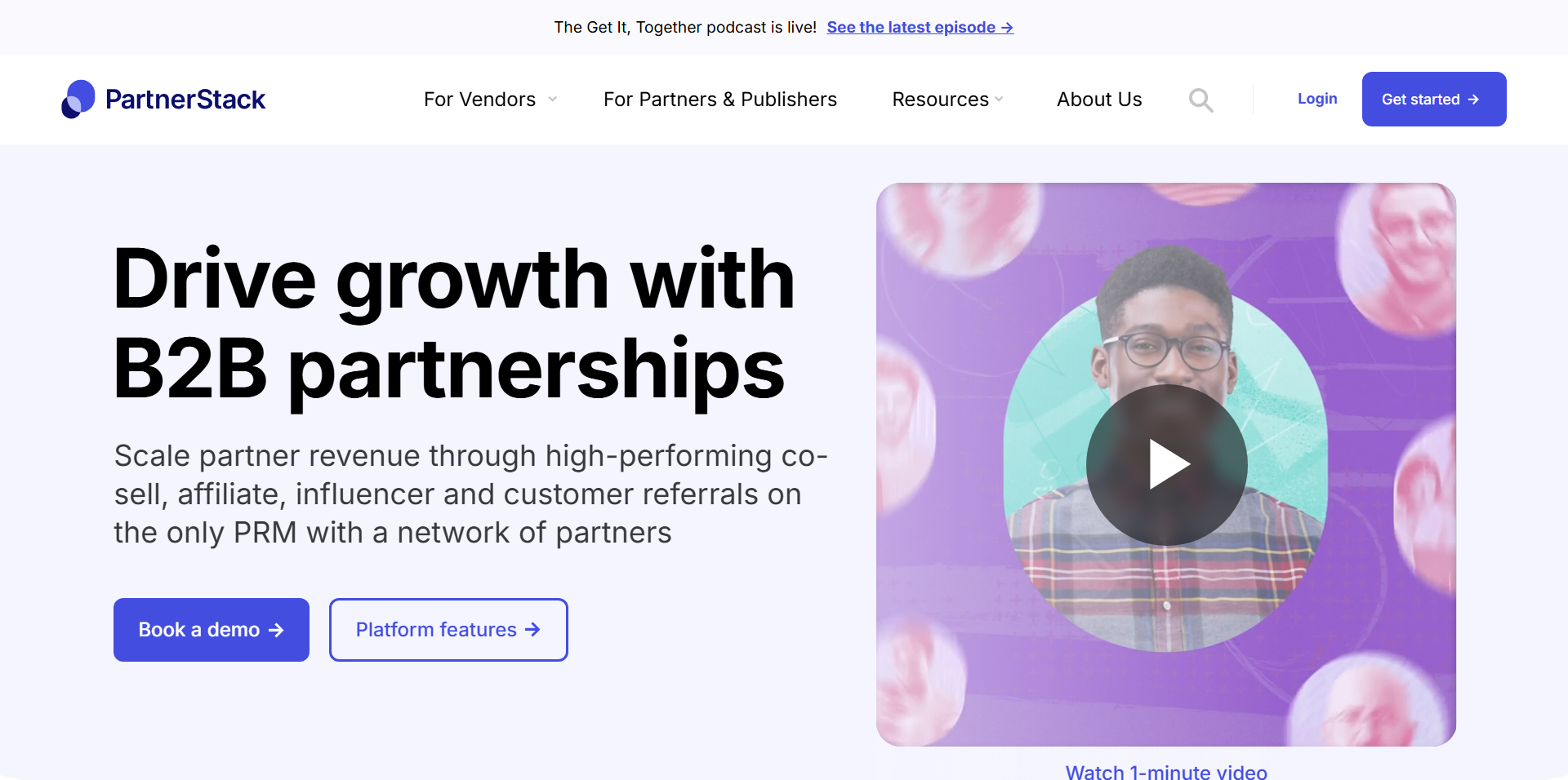 PartnerStack frontend homepage